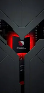 Qualcomm Snapdragon chipset with futuristic design.