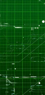 Futuristic green circuitry wallpaper for tech enthusiasts.