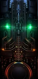 Futuristic abstract digital circuitry wallpaper showcasing vibrant colors.