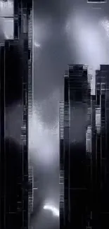 Futuristic skyline with abstract design