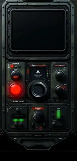 Futuristic high-tech control panel wallpaper.