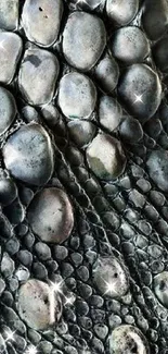 Abstract dragon scale texture in metallic hues for mobile wallpaper.