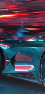 Futuristic electric car in vibrant 4K design with sleek lines and vivid colors.