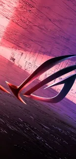 Futuristic pink and purple gaming wallpaper with dynamic lines.