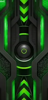 Futuristic green tech design wallpaper