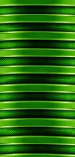 Sleek green wave pattern wallpaper design