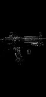 A futuristic digital gun art on a dark background.