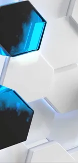 Futuristic hexagon abstract wallpaper design.