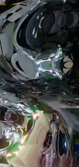 Abstract futuristic liquid metal wallpaper.