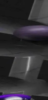 Futuristic marble design with purple hues and geometric shapes.
