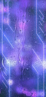 Futuristic purple and pink neon circuit wallpaper with glowing lines.