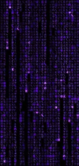 Futuristic digital matrix with neon purple glow.