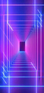 Futuristic neon geometric wallpaper with vibrant lines.