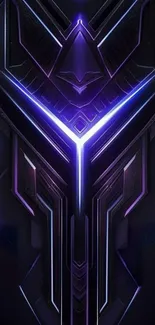 Futuristic neon tech geometric wallpaper design.