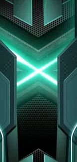 Futuristic neon glow wallpaper with abstract design.