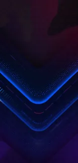 Futuristic neon wave wallpaper with blue and purple hues.