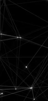 Sleek futuristic network lines on dark wallpaper