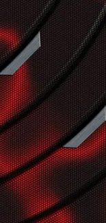 Futuristic abstract red and black wallpaper design.