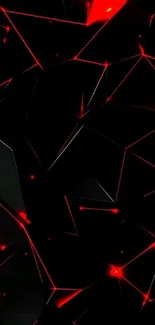 Futuristic red and black abstract wallpaper.