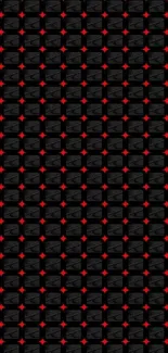 Sleek black and red geometric pattern wallpaper for mobile.