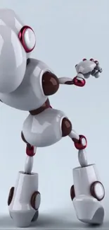 Sleek futuristic robot design for mobile wallpaper.