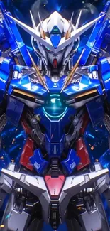 Futuristic robotic mech wallpaper design.