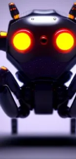 Futuristic robot with glowing eyes and sleek design, ideal for sci-fi enthusiasts.