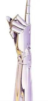 Futuristic robotic arm with metallic finish.