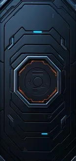 Futuristic sci-fi geometric phone wallpaper