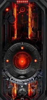 Futuristic sci-fi tech wallpaper design