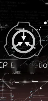 SCP-themed dark futuristic wallpaper with tech elements.