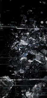 Futuristic abstract shattered glass wallpaper design.