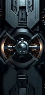 Futuristic abstract mechanical design wallpaper.