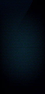 Futuristic teal hexagon gradient wallpaper for mobile.