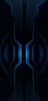 Futuristic abstract tech blue wallpaper design.