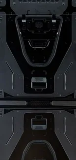 Futuristic tech design phone wallpaper in black tones.