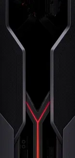 Abstract futuristic wallpaper with red accents.