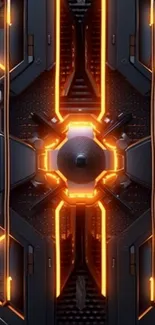 Futuristic glowing tech design wallpaper.