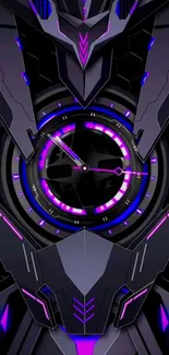 Futuristic tech neon-themed wallpaper