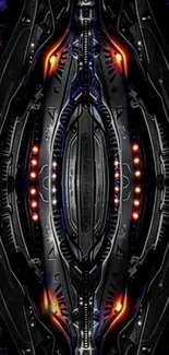 Futuristic tech pattern with vibrant lights.