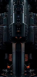 Futuristic sci-fi design wallpaper with dark and sleek elements