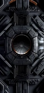 Futuristic mechanical design wallpaper with intricate details.