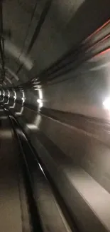 Dynamic futuristic tunnel with motion effects and light accents.