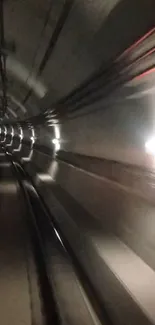 Futuristic tunnel wallpaper with dynamic motion effect.