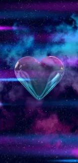 Vibrant galactic theme with a glowing heart center.