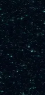 Galaxy-inspired wallpaper with teal stars on a dark background.