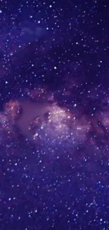 Starry galaxy wallpaper with purple tones