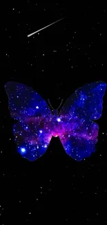 Galaxy butterfly with starry background wallpaper.