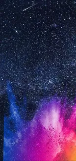 Colorful galaxy wallpaper with stars and cosmic design