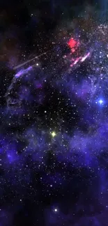 Stunning galaxy nebula wallpaper with purple and blue hues.